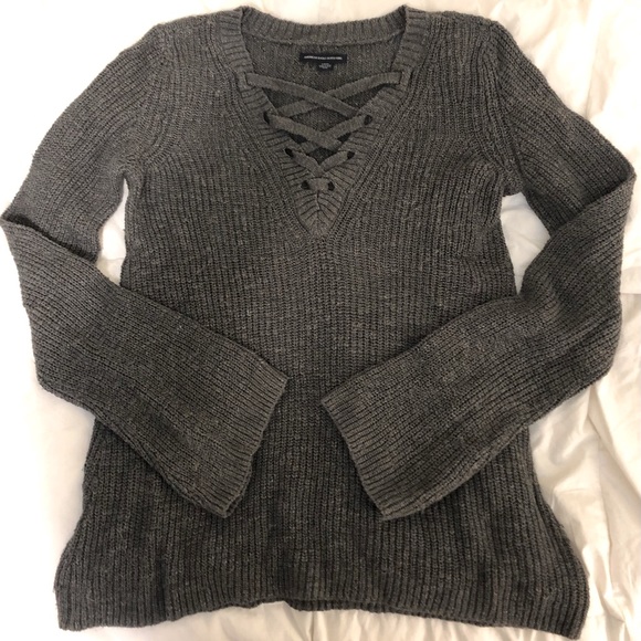 American Eagle Dark Grey Sweater Size Small - Picture 2 of 4